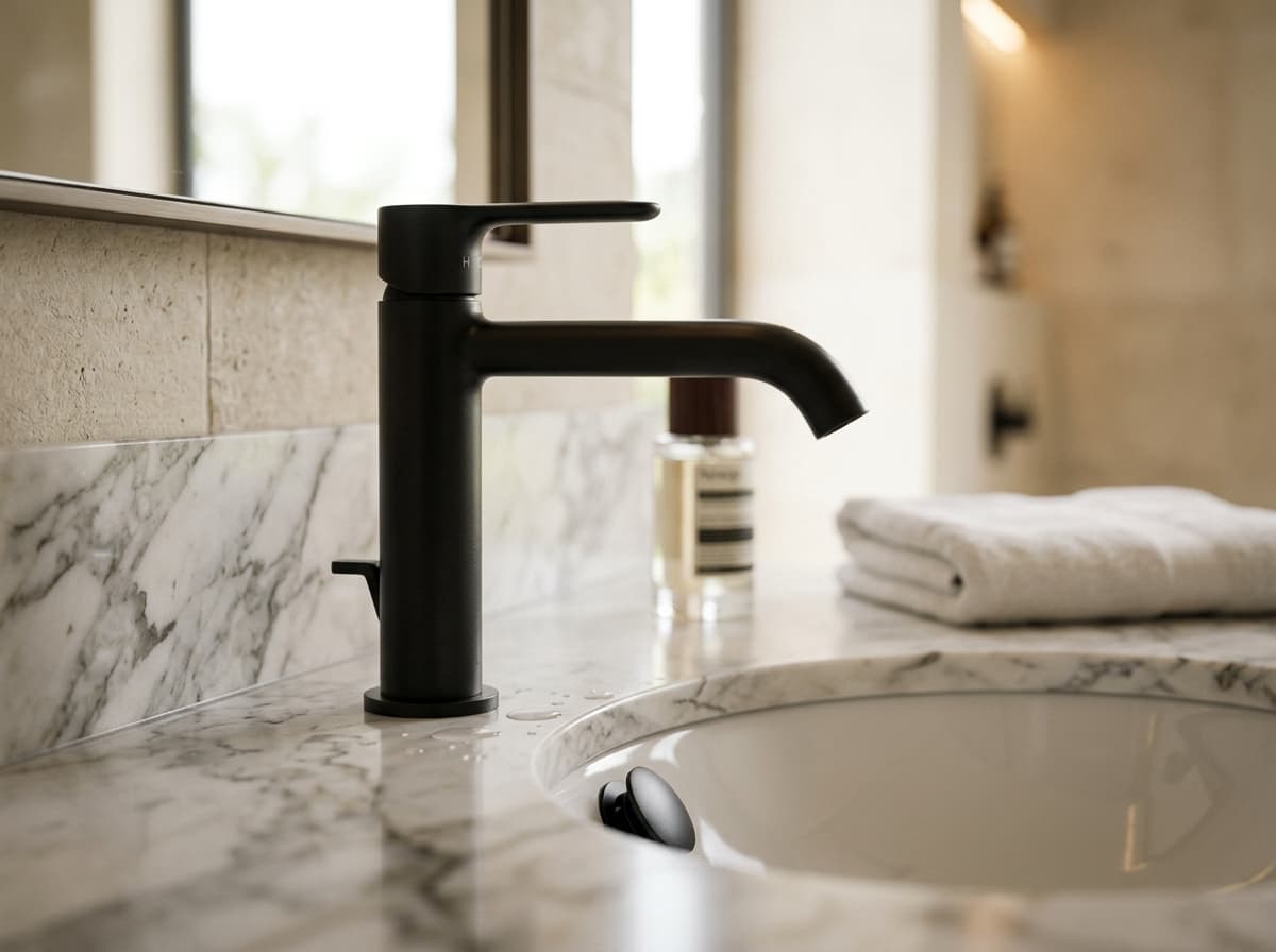 Luxury matte black and brushed gold CP Fittings bathroom mixer faucets